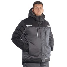 Зимний рабочий костюм "Принцип" с брюками (серый/черный)