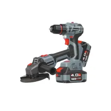 Аккумуляторный бесщеточный набор 2в1 Profipower Тип-2 УШМ MKDGA-18V, шуруповерт MKBL-18B, Li-ion-2шт 18В, 4.0Ач, З/У E0220